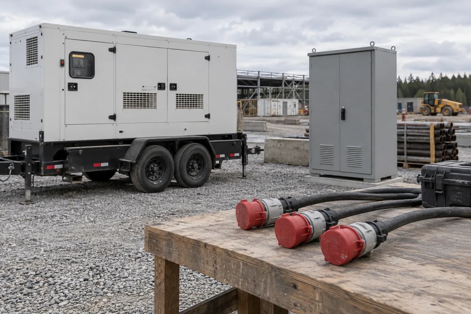 Industrial generator planning with closed distribution cabinet and capped feeder cables