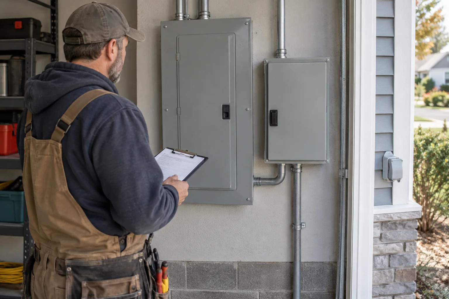 Planning a generator transfer system beside closed electrical cabinets